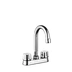 Two-Handle 4" Centerset High Swivel Spout Lavatory Basin Faucet